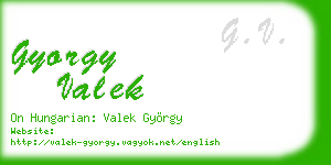 gyorgy valek business card